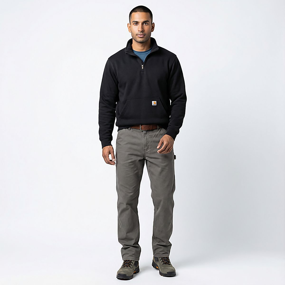 Carhartt Men's Loose Fit Midweight 1/4-Zip Mock Neck Sweatshirt