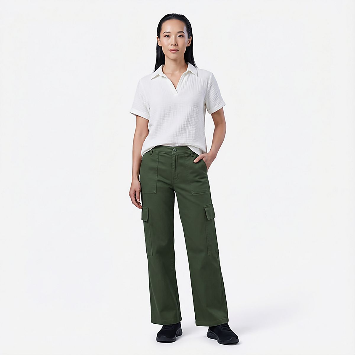 Magellan Outdoors Women's Hickory Canyon Cargo Wide Leg Pants