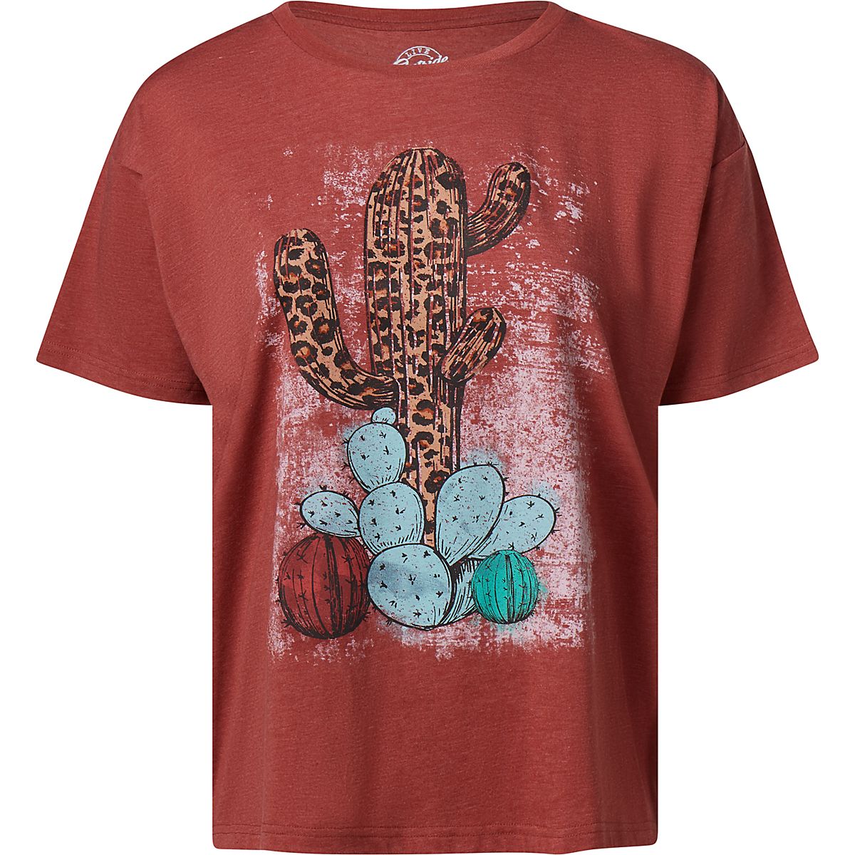 Live Outside the Limits Women's Cheetah Cactus Graphic T-shirt