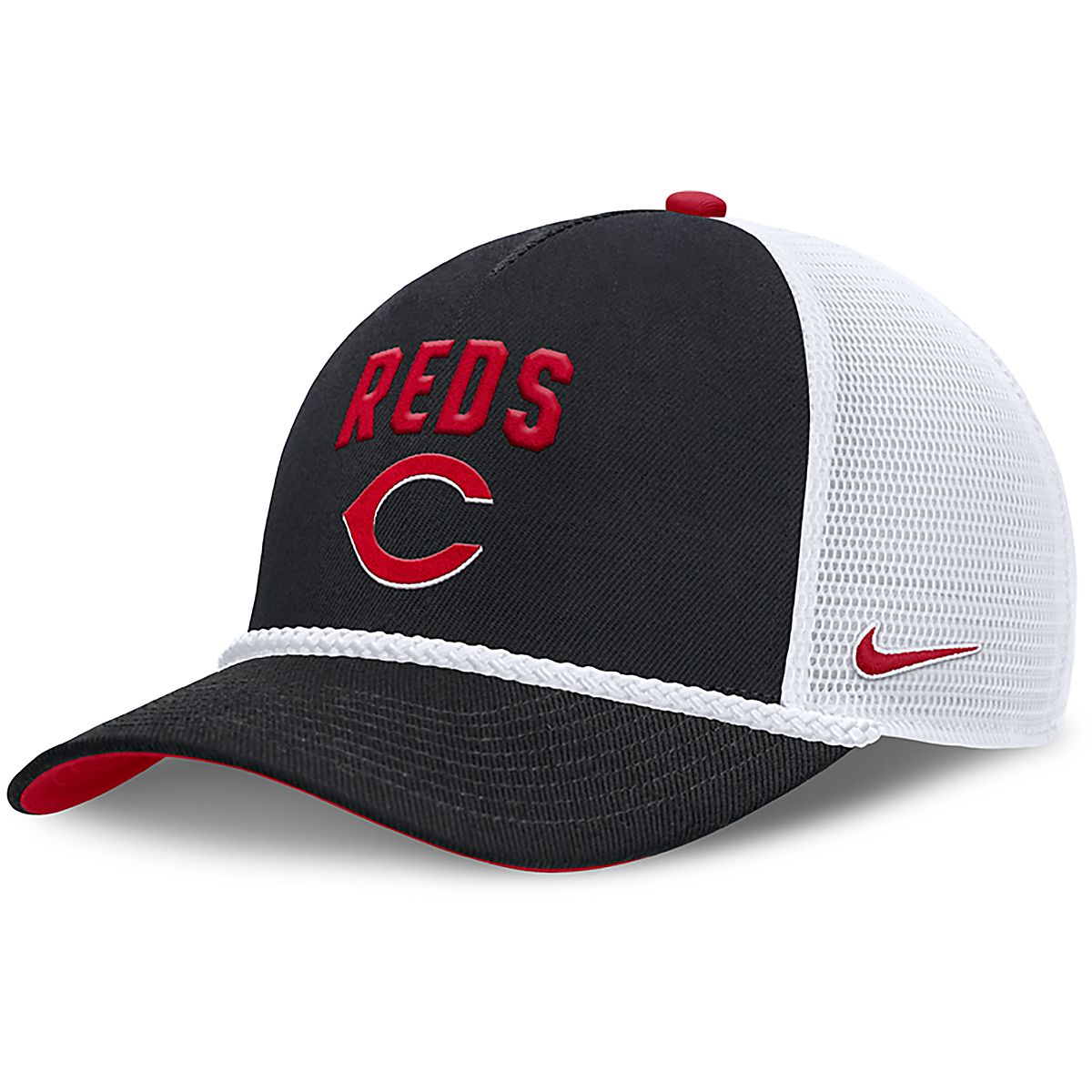 Nike Men's Cincinnati Reds Primetime Rise Structured Trucker Cap | Academy