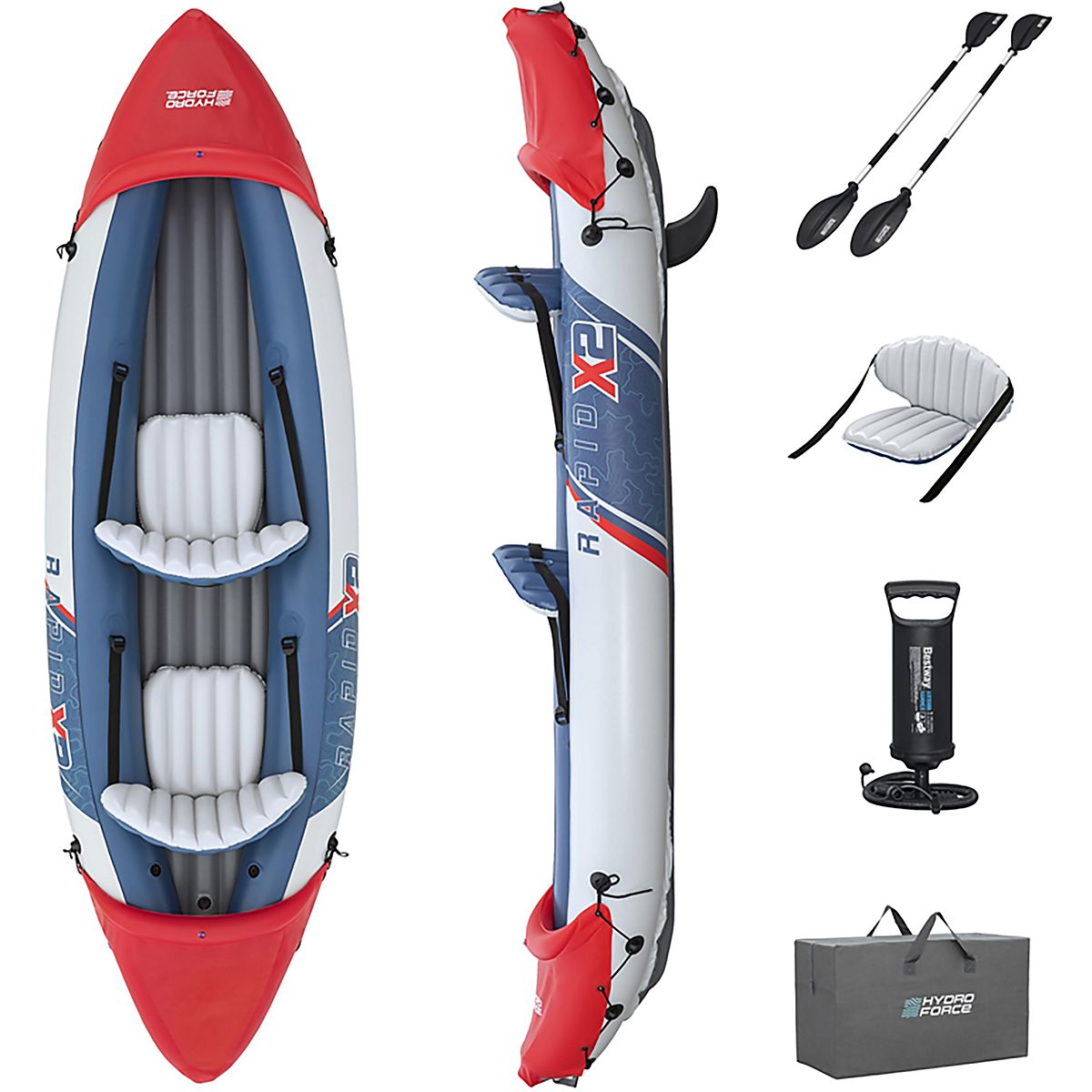 Hydro Force™ Rapid™ 10 ft 6 in X2 Inflatable Kayak Set | Academy