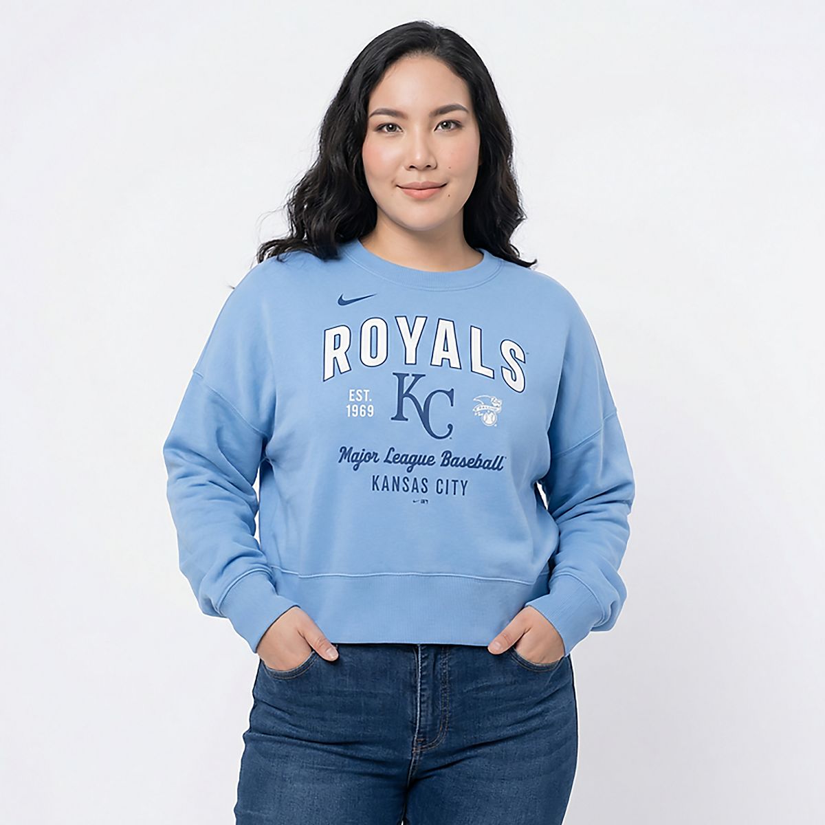 Nike Women's Kansas City Royals Long Sleeve Fleece Crewneck