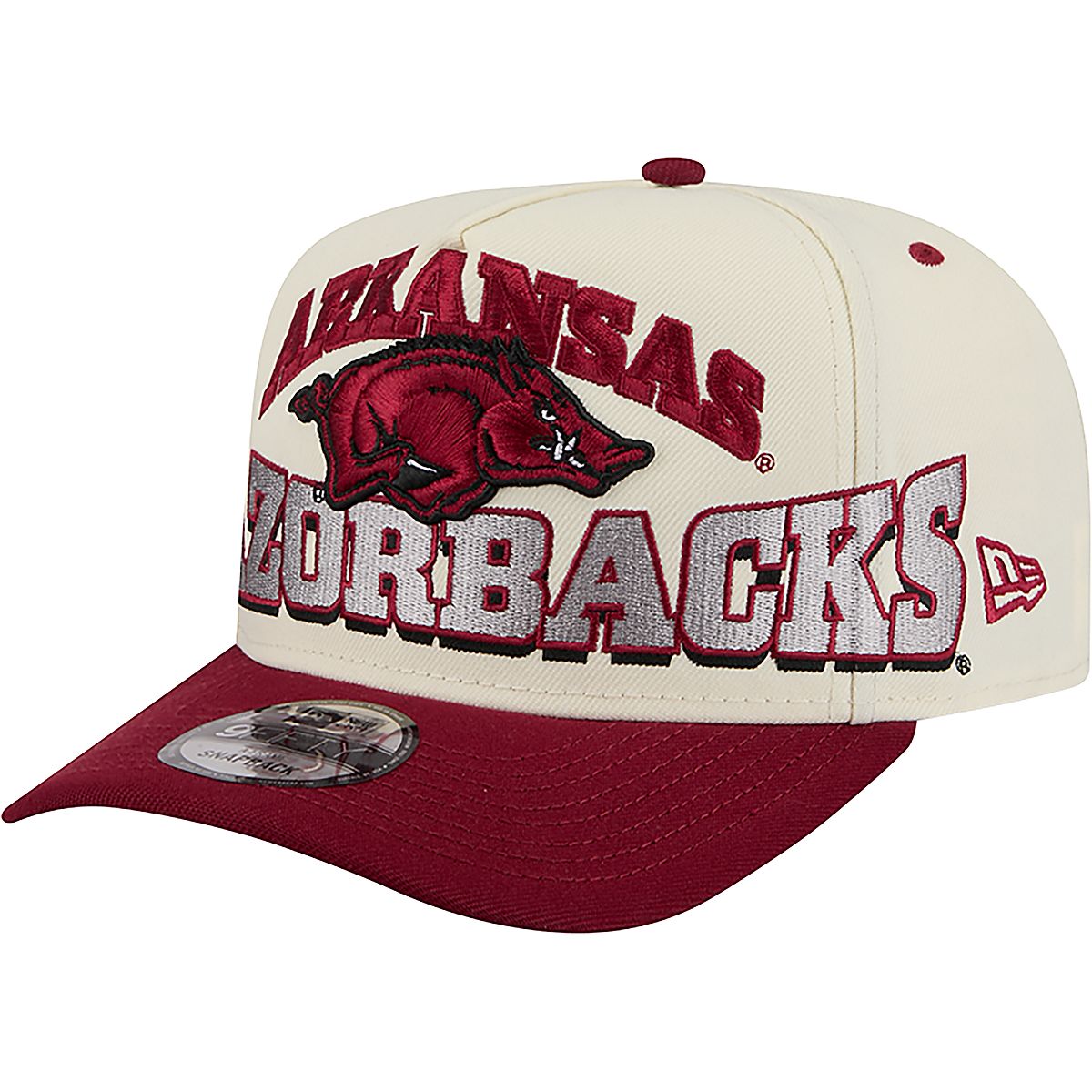 New Era Adults' Arkansas Razorbacks Arch Mascot MM 950AF Cap | Academy
