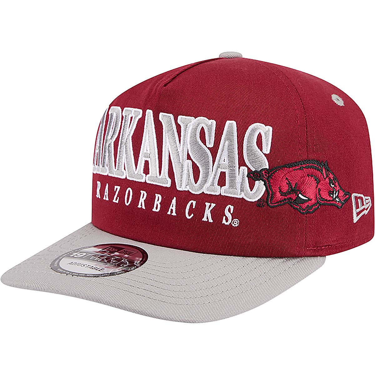New Era Adults' Arkansas Razorbacks Full Front MM 1920 Cap | Academy