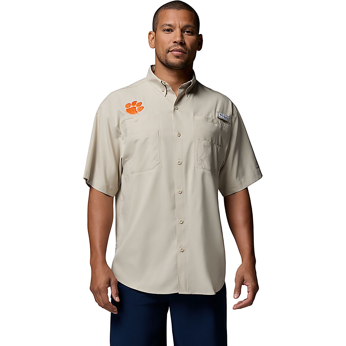 Columbia Sportswear Men's Clemson University Tamiami Short Sleeve