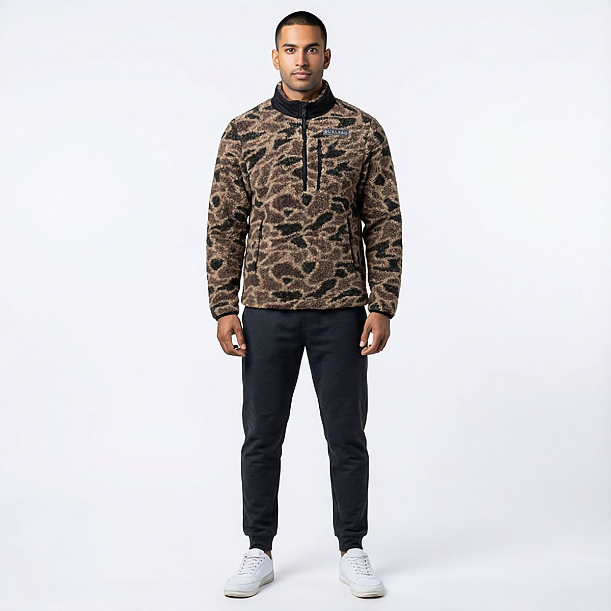 BURLEBO Men's Rocky Mountain ¬º-Zip Pullover Sweatshirt | Academy