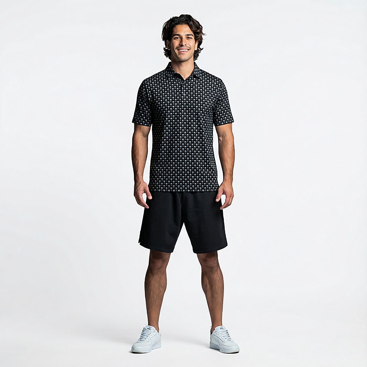 Callaway Men's Short Sleeve Multi Palm Print Golf Shirt