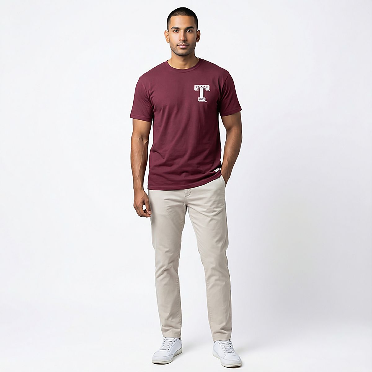 Retro Brand Men's Texas A&M University School State Mascot DS Graphic T ...