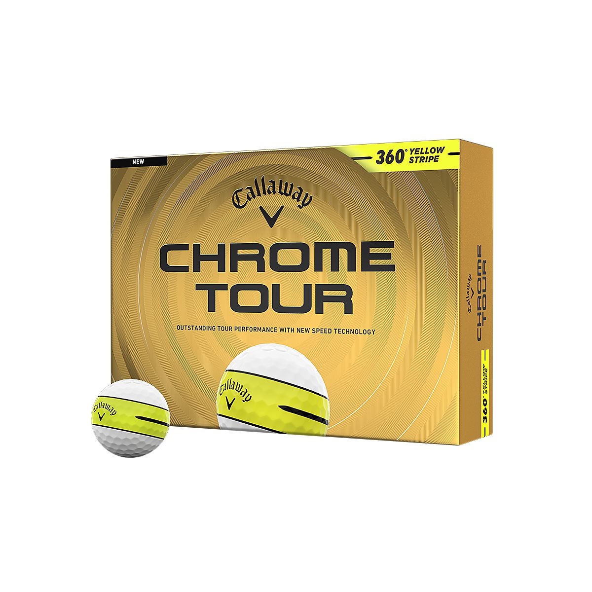 Callaway 2026 Chrome Tour Stripe Golf Balls 12-Pack | Academy