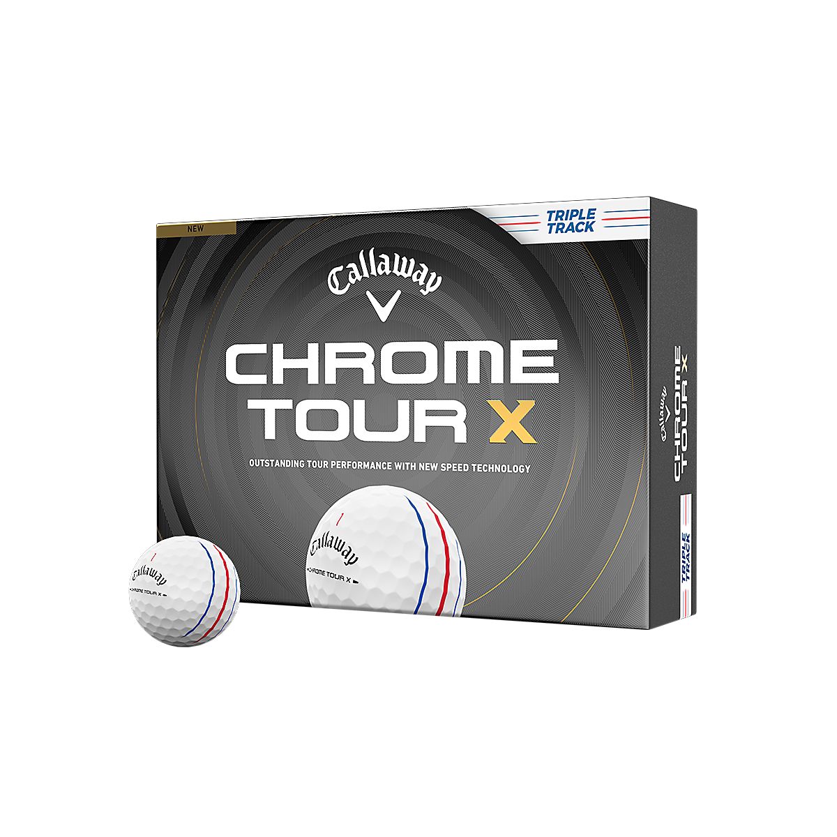 Callaway 2026 Chrome Tour X Triple Track Golf Balls 12-Pack | Academy