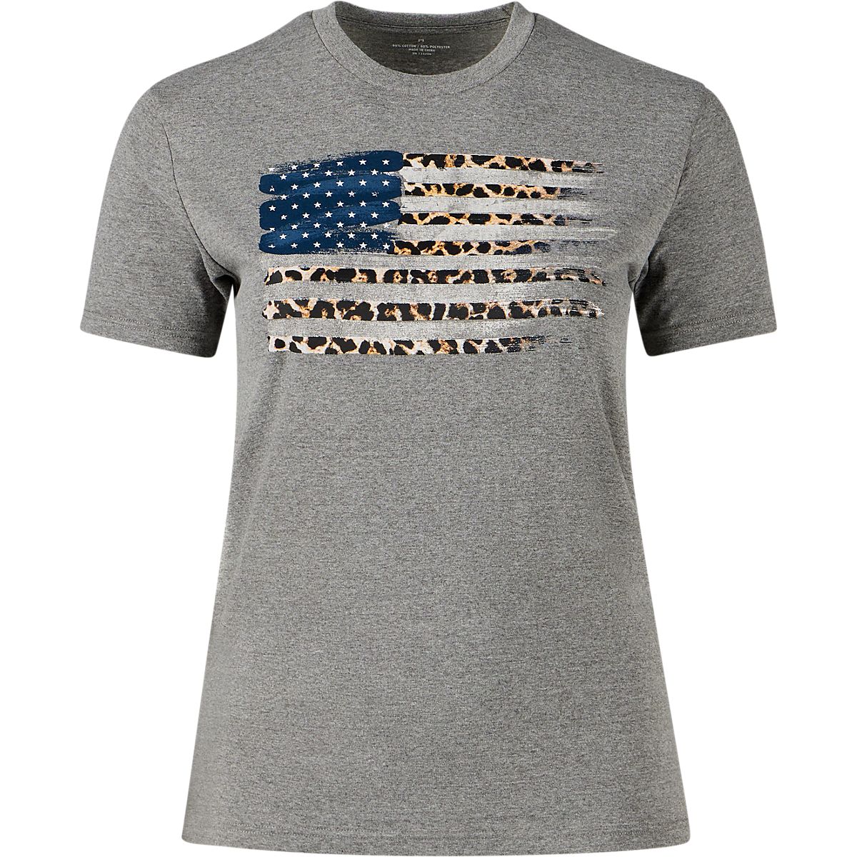 Academy Sports + Outdoors Women's Americana Leopard Flag T-shirt