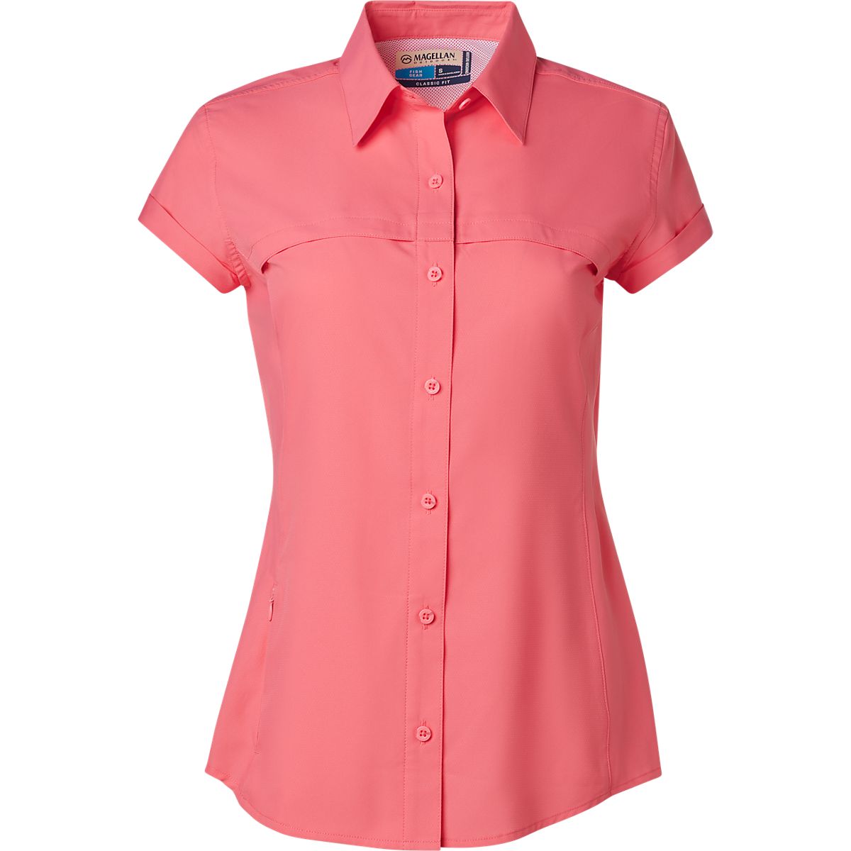 Magellan Outdoors Women's Blue Classic Fit Fish Gear Top