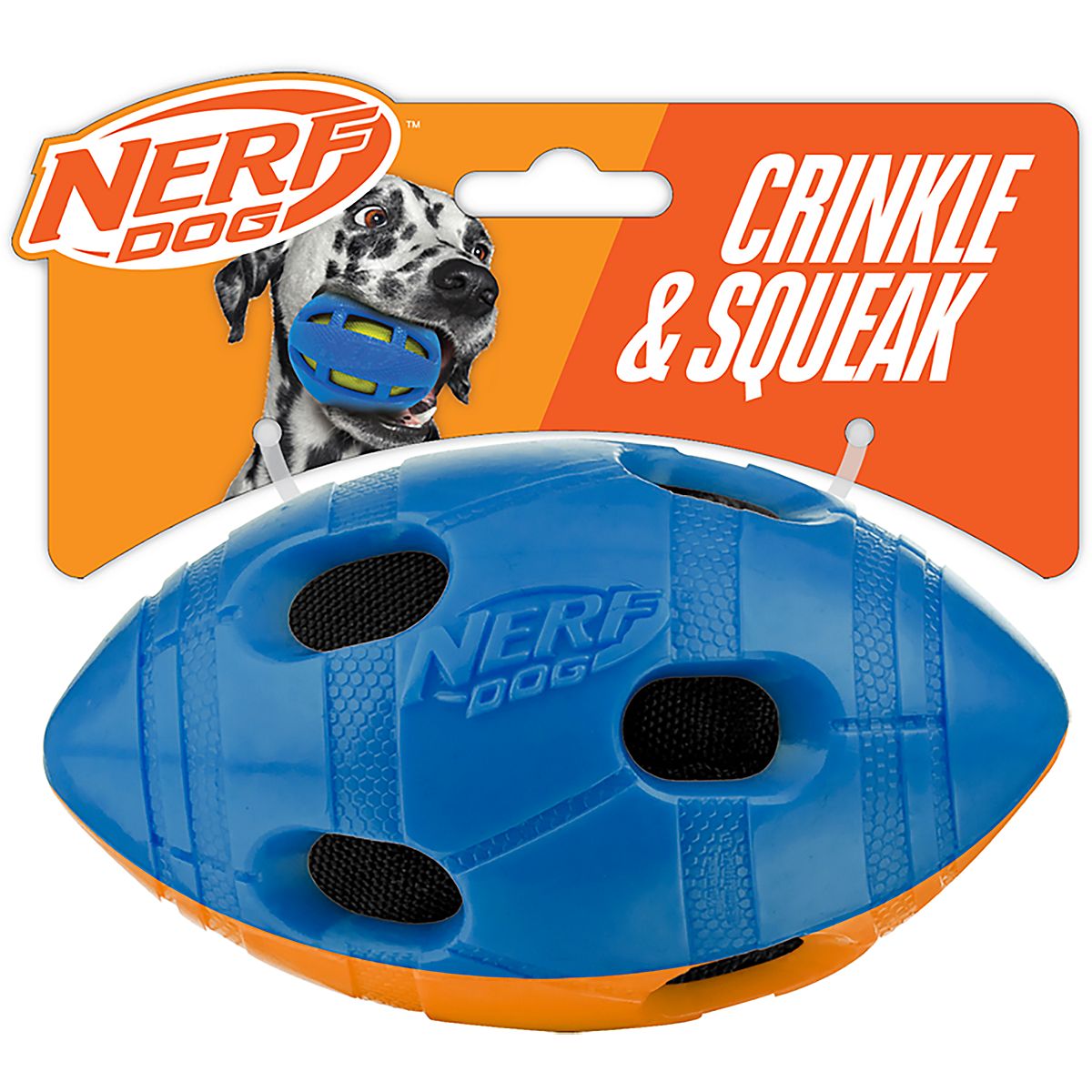 Nerf Dog TPR Bash Squeak and Crunch Football Toy | Academy