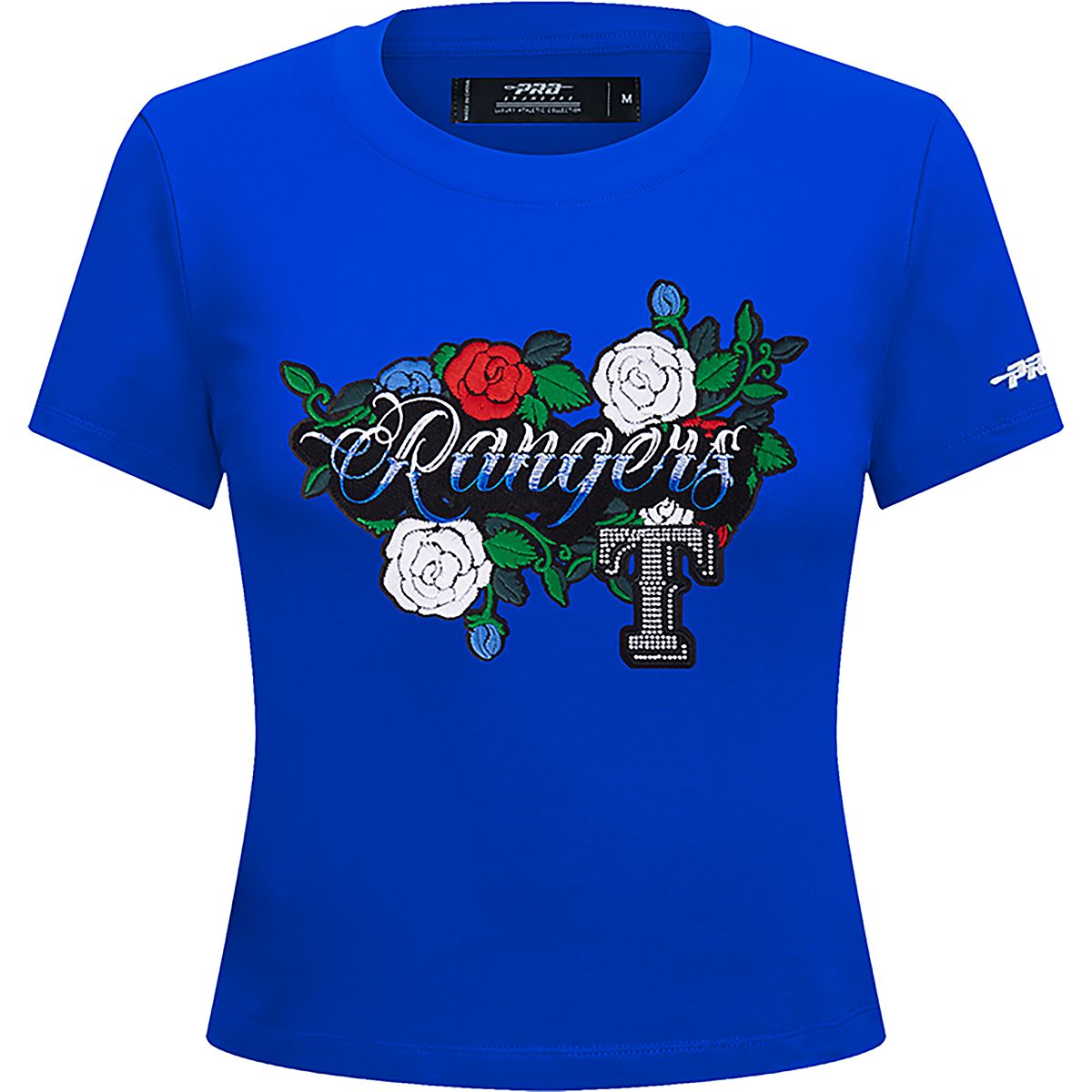 Pro Standard Women's Texas Rangers Ink and Bloom Baby Doll Short Sleeve T-shirt