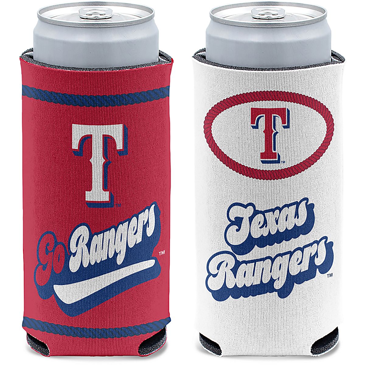WinCraft Texas Rangers Team Fan Slim Can Cooler | Academy