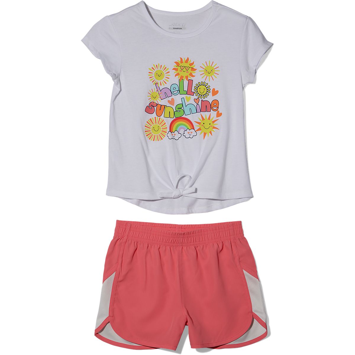 BCG Girls' 2T-4T Front Tie Sunshine Short Set | Academy