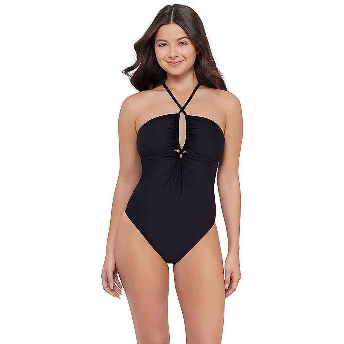 O'Rageous Juniors' Ziggy Rib Double Keyhole 1-Piece Swimsuit | Academy