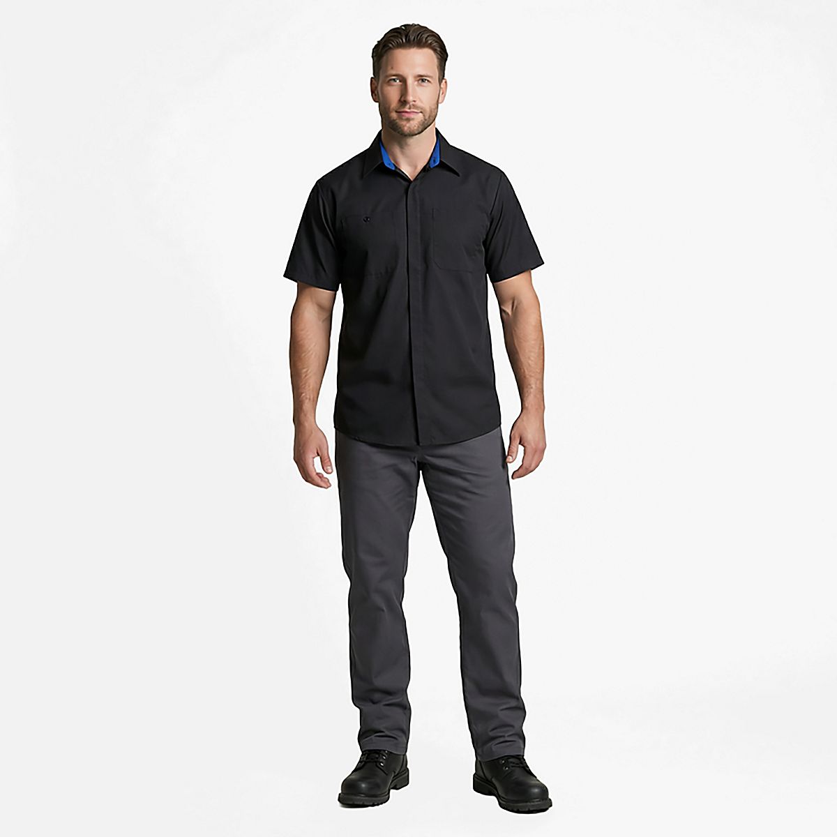 Red Kap Men's Performance Plus Shop Short Sleeve Shirt with