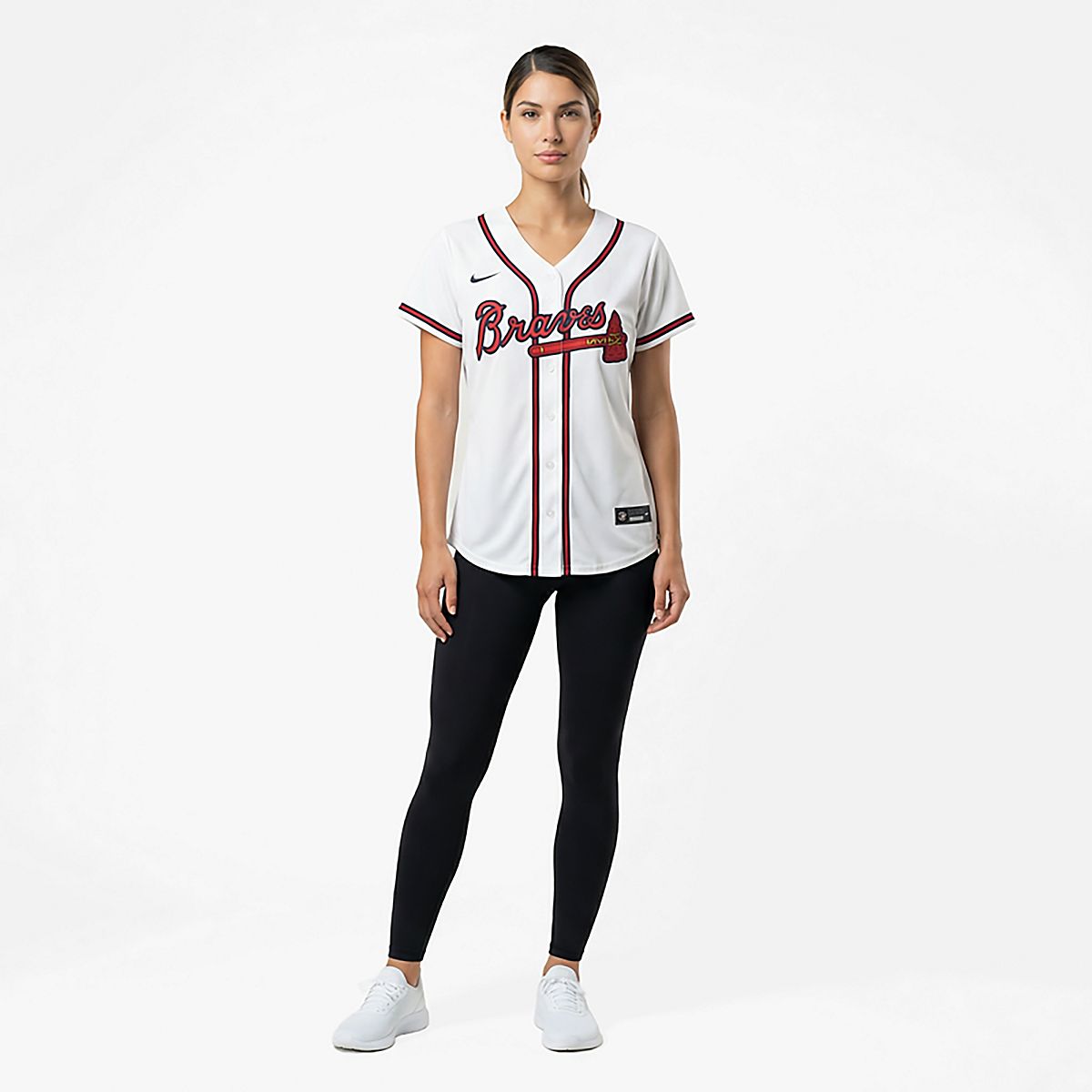 braves jersey dress Majestic Toddler Girls' Atlanta Braves Polo Dress