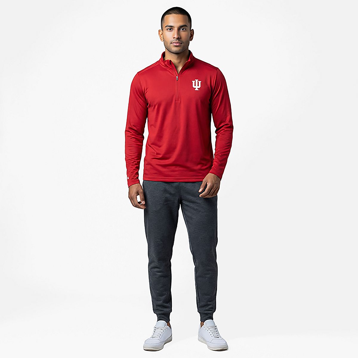 Antigua Men's Indiana Hoosiers Tribute Quarter Zip Pullover | Academy