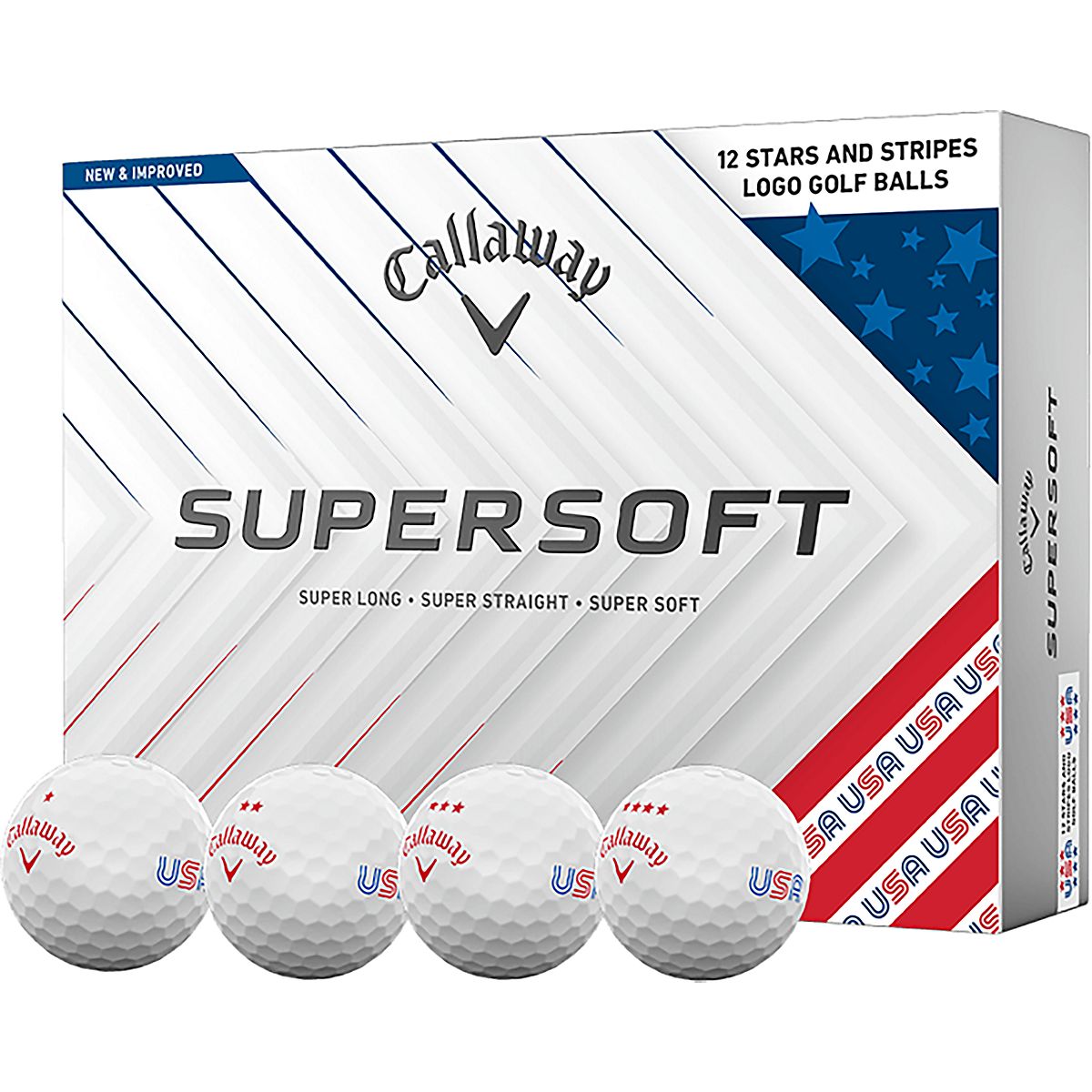 Callaway 2025 Supersoft USA 250 Golf Balls 12-pack | Academy