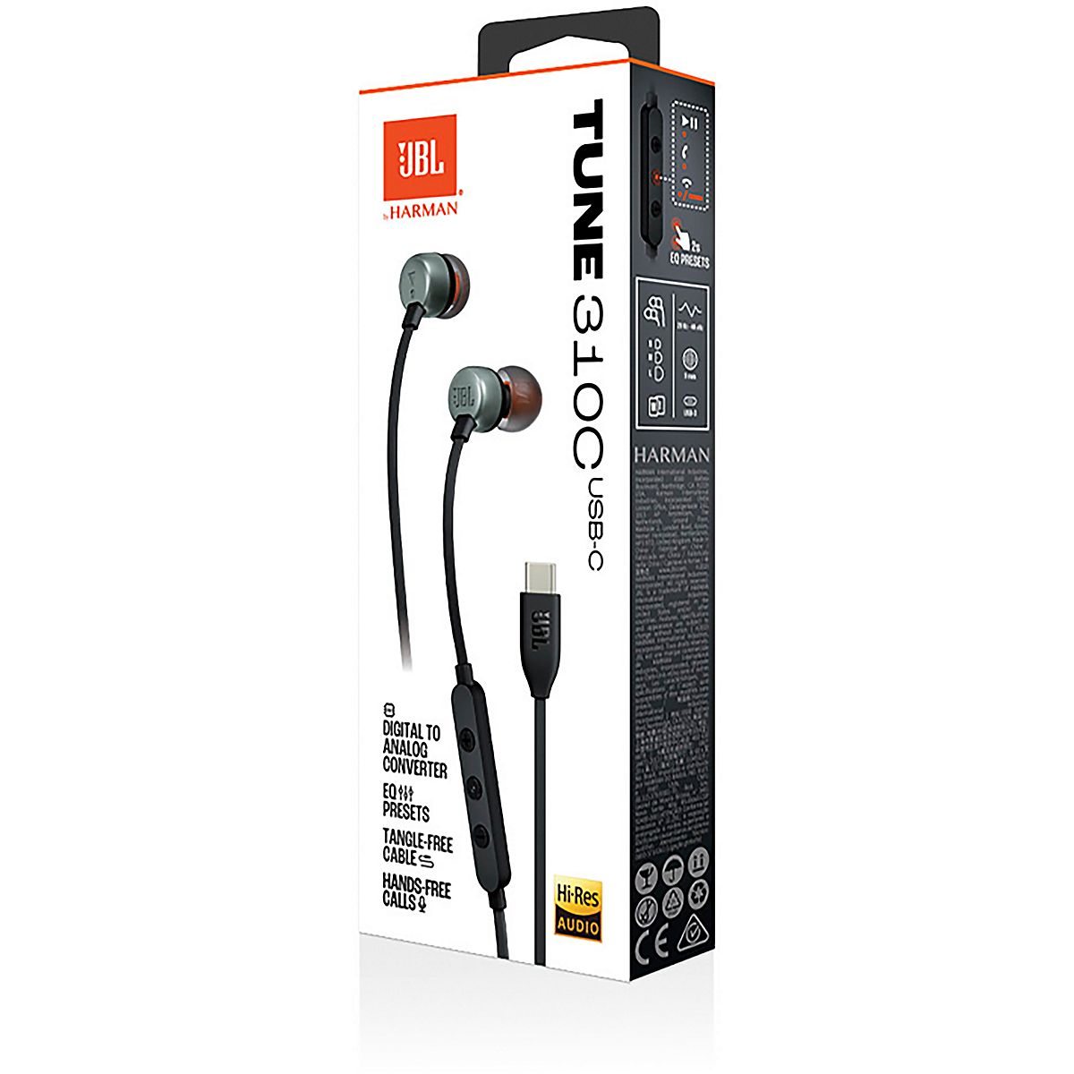 JBL TUNE 310C USB-C イヤホン レッド 4点 JBL Tune 310C USB-C Wired In-Ear Headphones | Academy