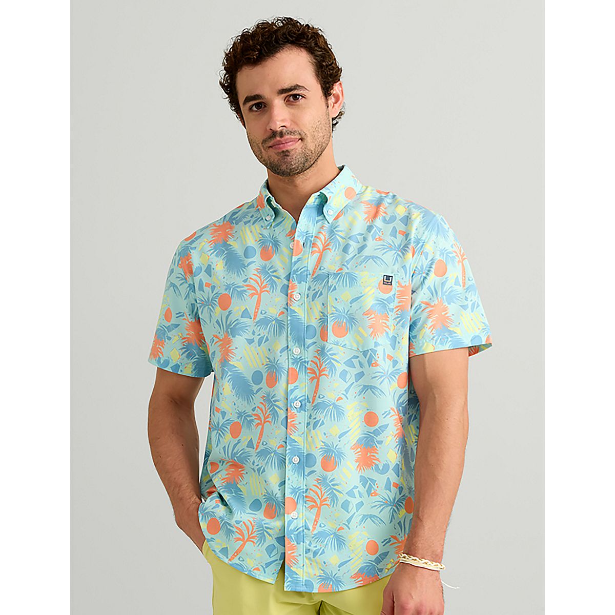 HUK Men's Kona Short Sleeve PRINT Shirt | Academy