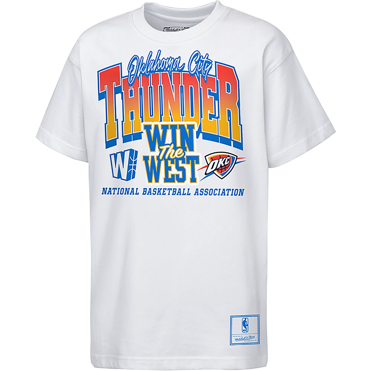 Mitchell & Ness Boys’ Oklahoma City Thunder Bring It Back Graphic Short Sleeve T‑Shirt