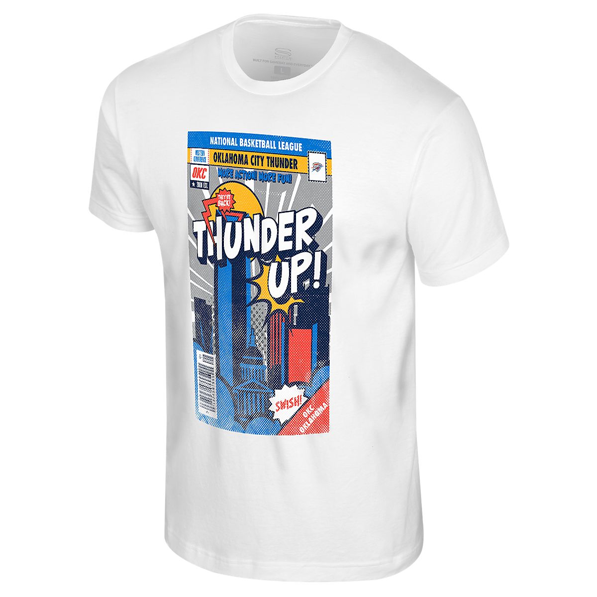 Stadium Essentials Mens' OKC Thunder Comic Book Cover Short Sleeve Tee