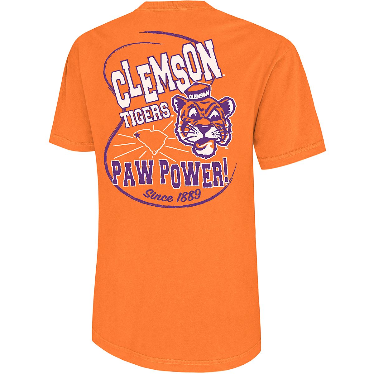 WILDCAT RETRO Men's Clemson University Mascot Loop Comfort Colors T-shirt