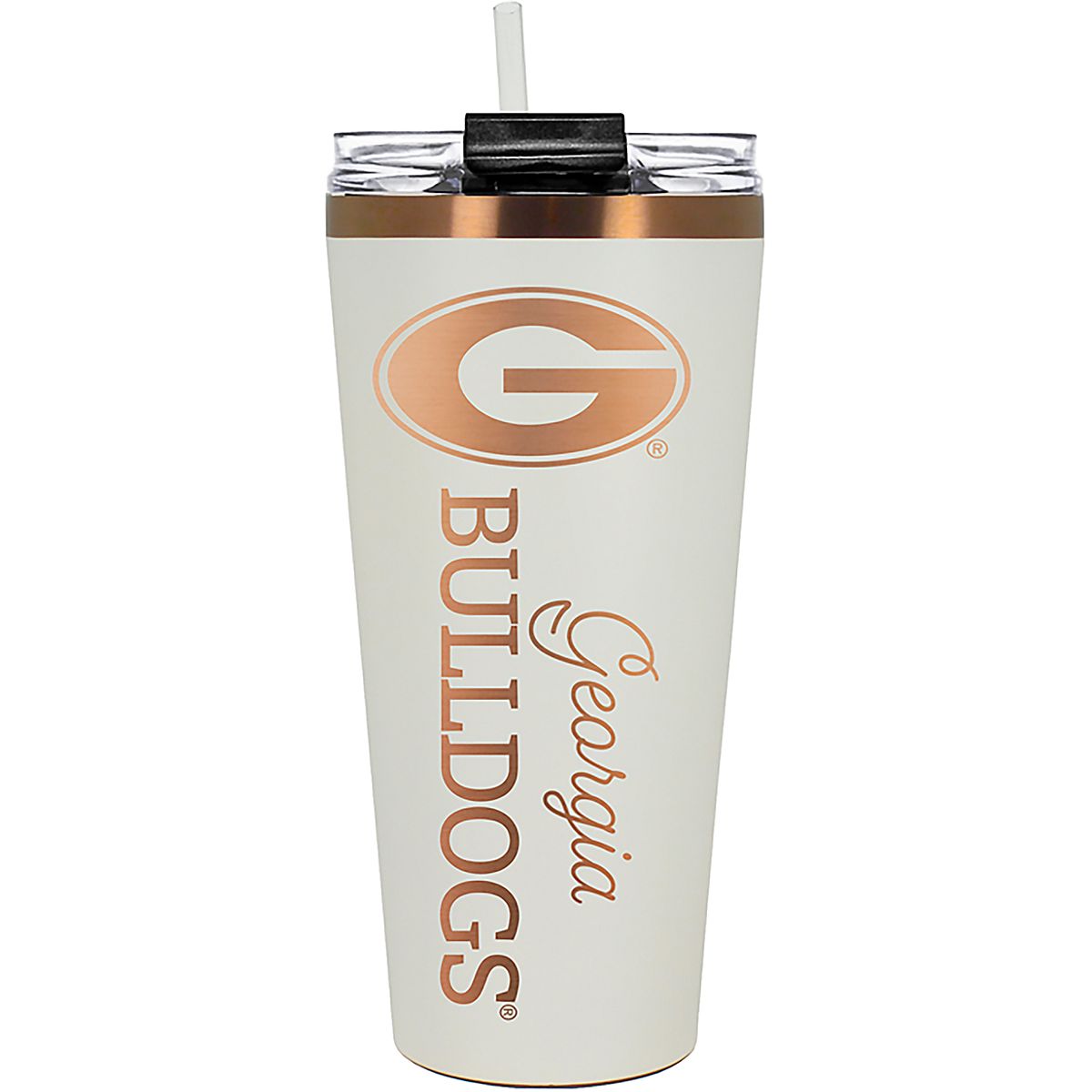 Great American Products University of Georgia 32 oz Creme and Copper Big Slim Tumbler