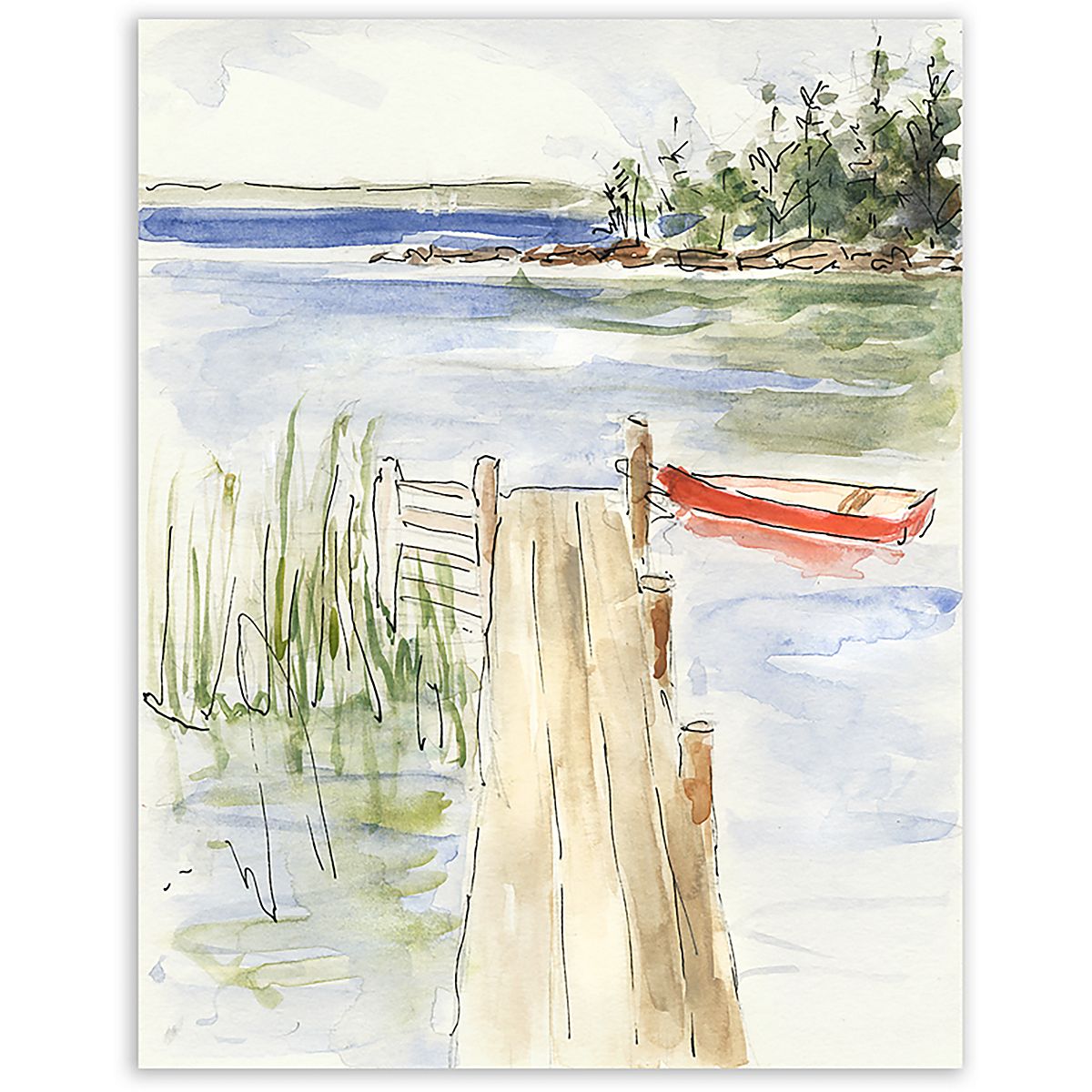 Courtside Market Sketchy Pier 30 x 40 in. Gallery-Wrapped Canvas