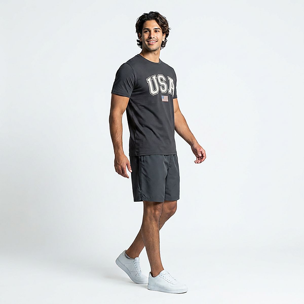Academy Sports + Outdoors Men's Americana Basic Flag USA T-shirt