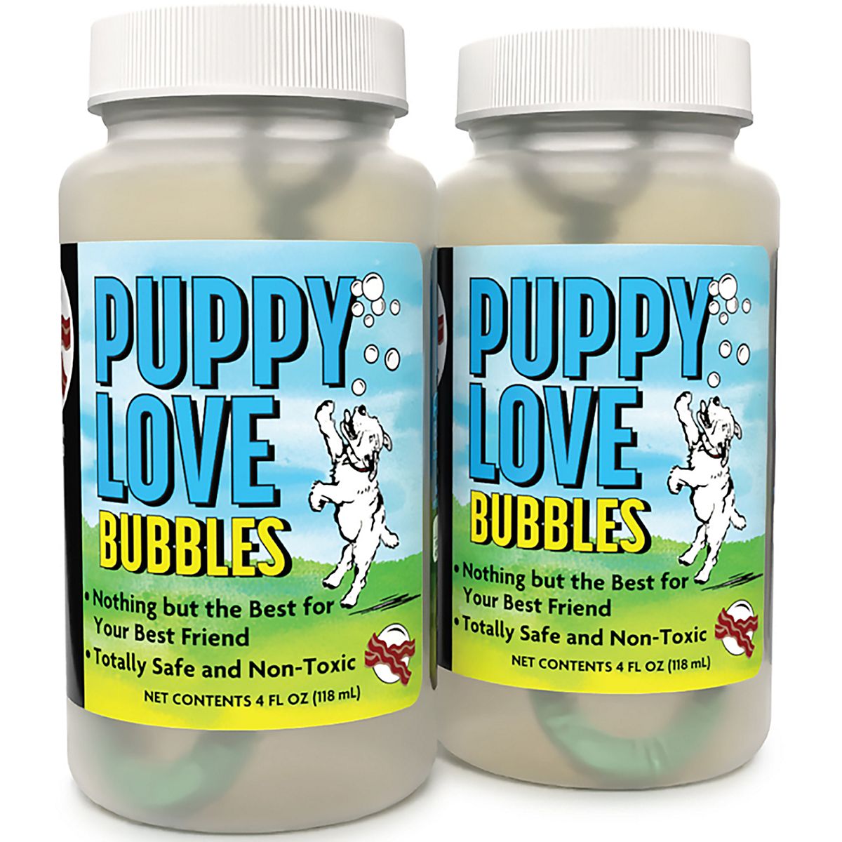 Atomic Bubbles Puppy Love 4 oz. Bacon Scented Bubbles Bottles 2-Pack