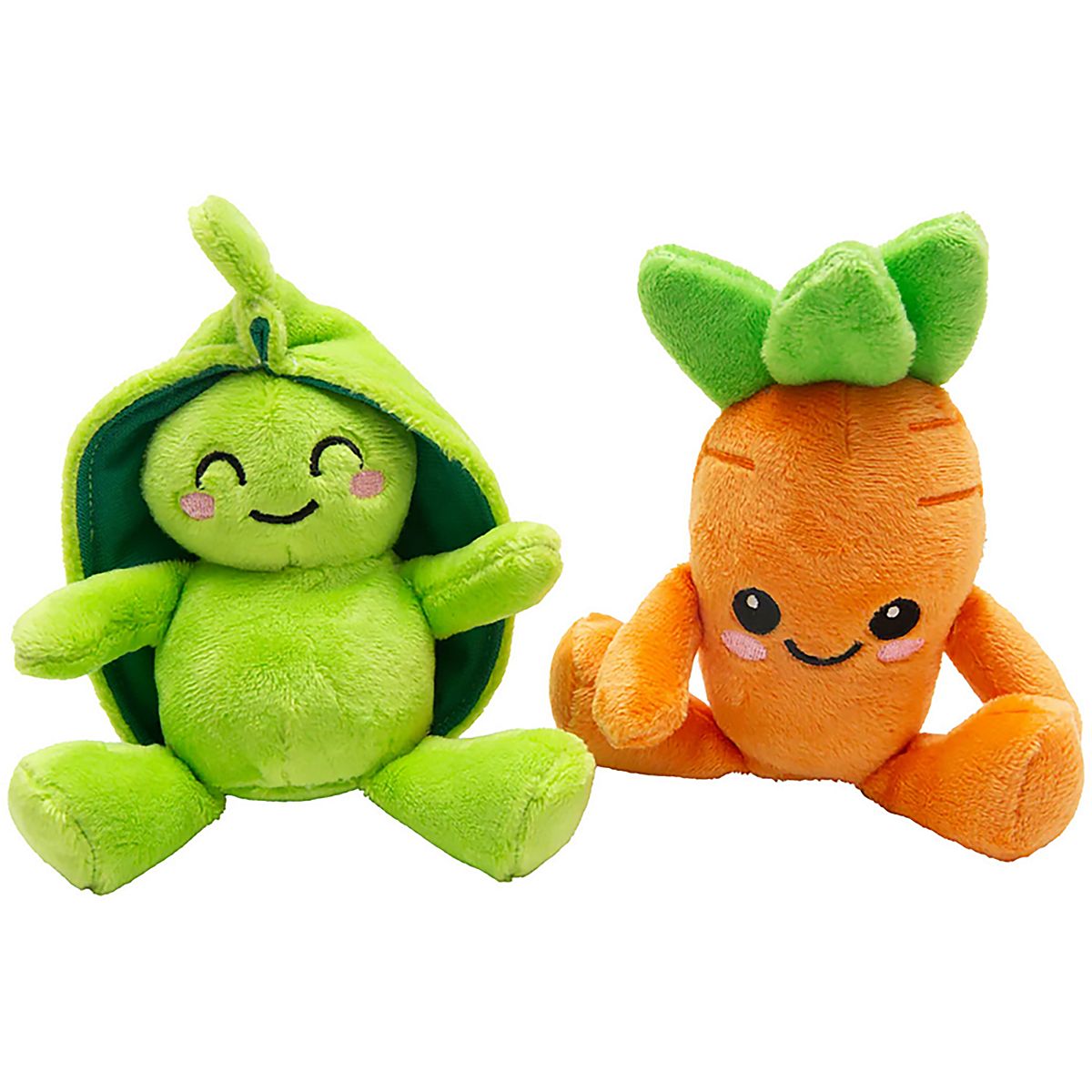 SnugArooz Carrot and Pea Plush Dog Toys 2-Pack | Academy