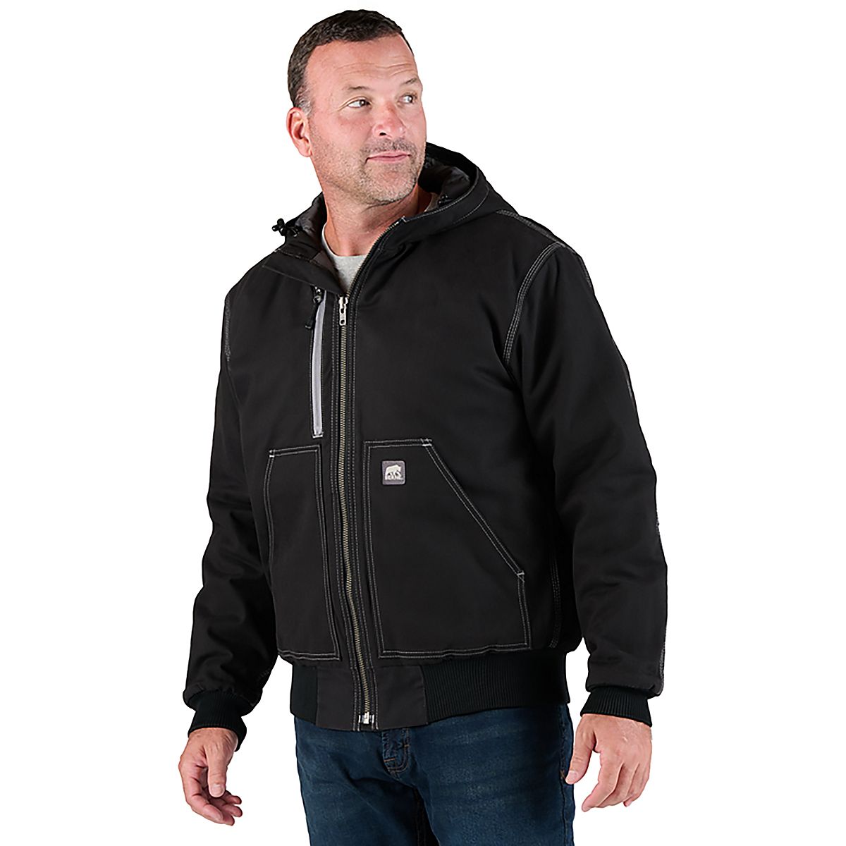 Berne Men's Highland Duck Hooded Active Work Jacket
