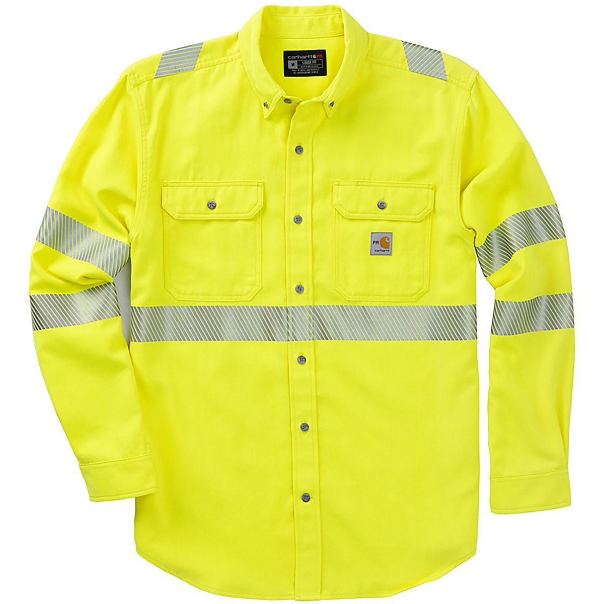 Carhartt Men's FR HV Force Twill Class 3 Long Sleeve Shirt | Academy