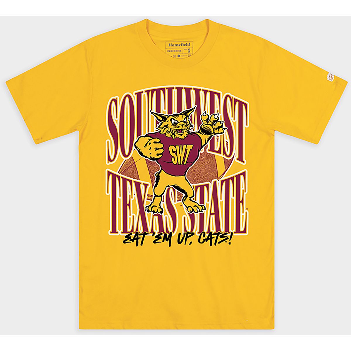 Homefield Men's Texas State University 1990s Mascot Graphic T-shirt