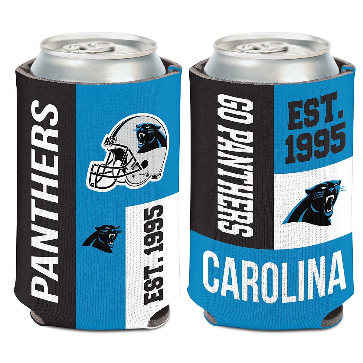 WinCraft Carolina Panthers Color Block Can Cooler