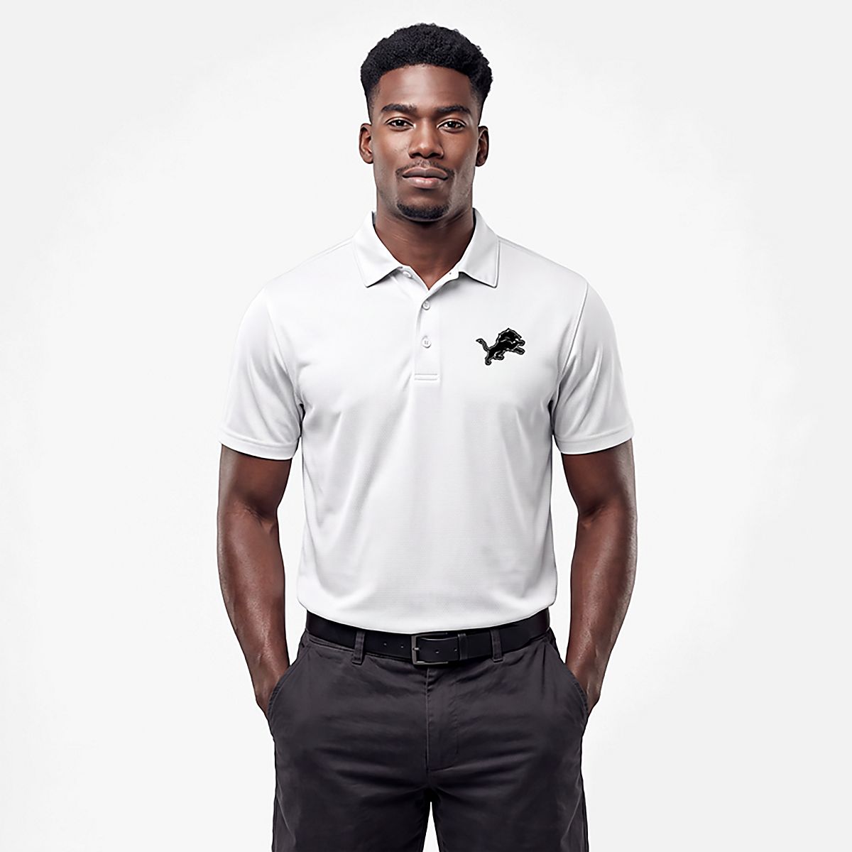 Antigua Men's Detroit Lions Ellipse Polo Shirt