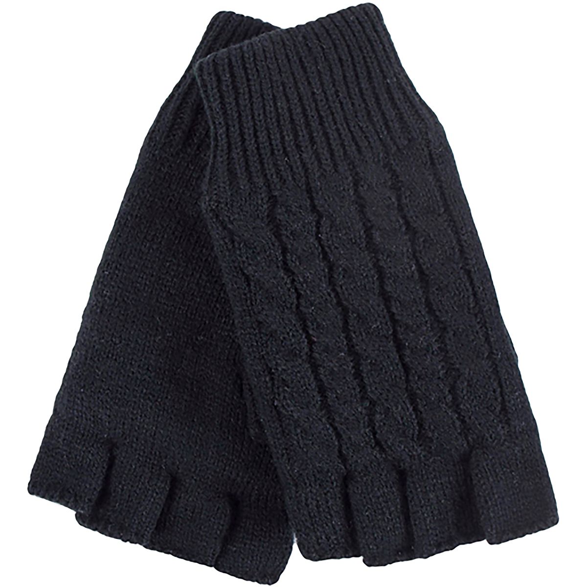 Heat Holders Women's ORIGINAL Ayla Solid Cable Knit Fingerless Gloves ...
