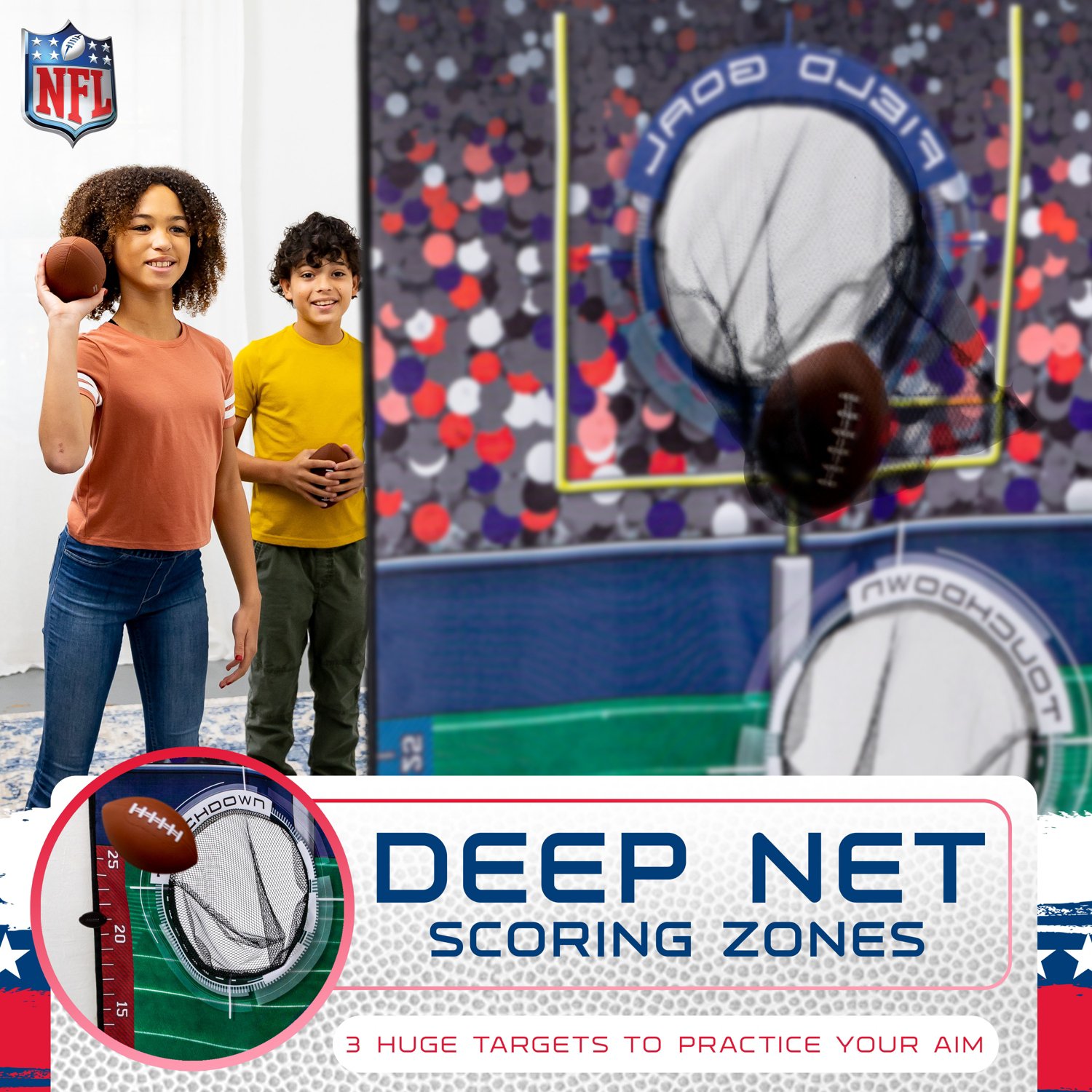 Franklin NFL Mini Football Deluxe Target Toss Game | Academy