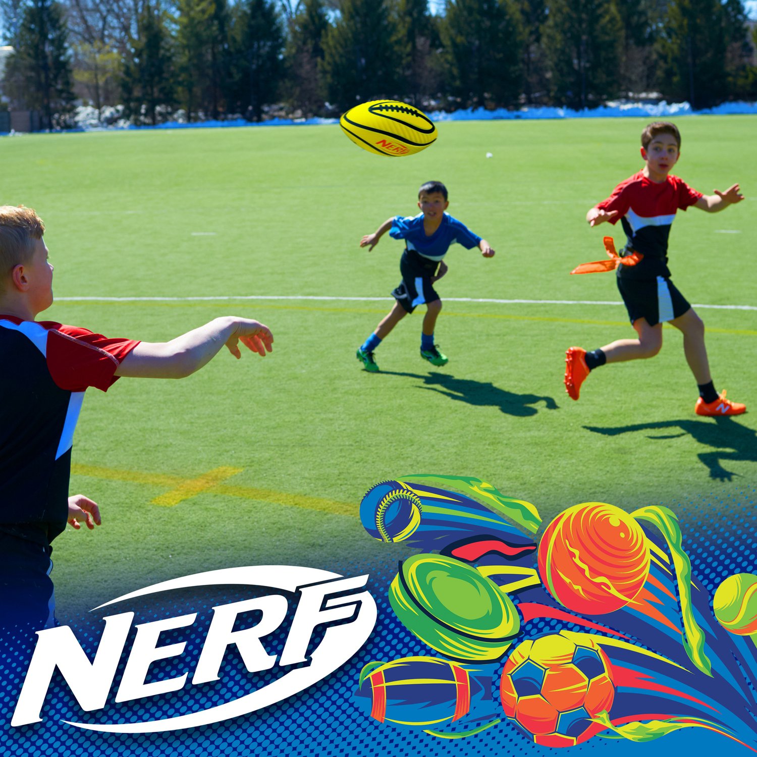 NERF 10 Player Flag Football Set Academy