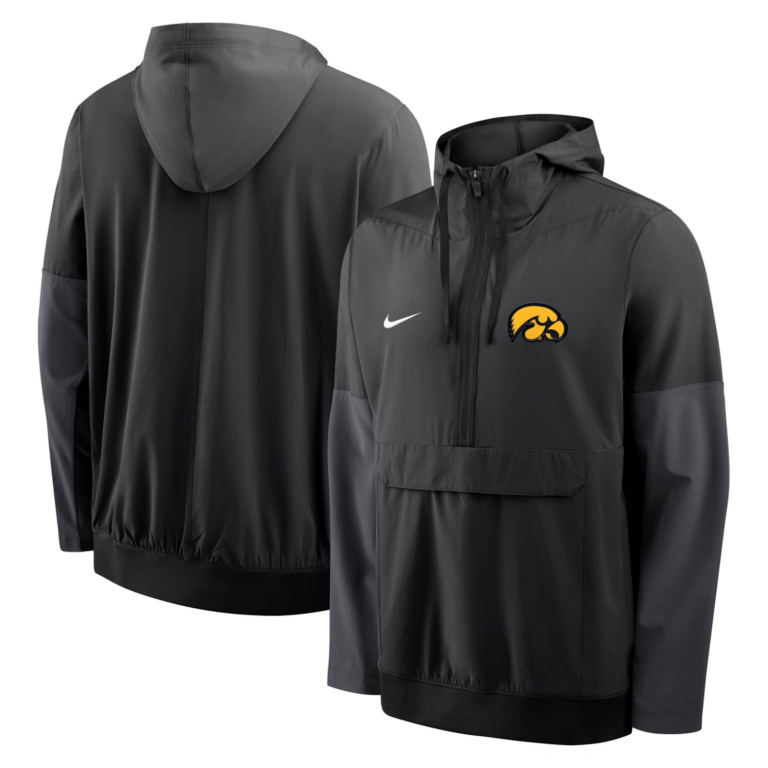 Nike Iowa Hawkeyes Anorak Half-Zip Hoodie Jacket | Academy