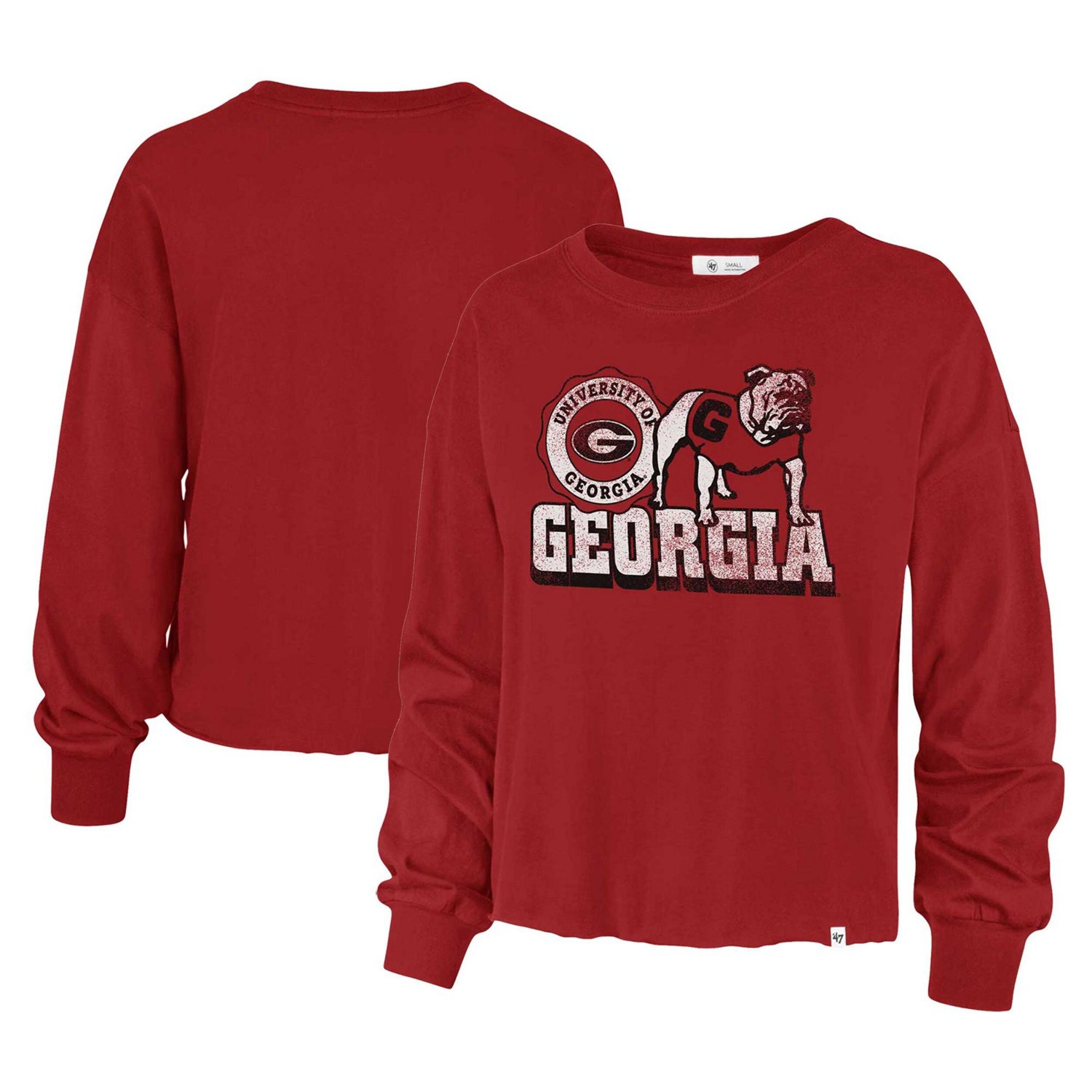 '47 Georgia Bulldogs Bottom Line Parkway Long Sleeve High Waist T-Shirt ...