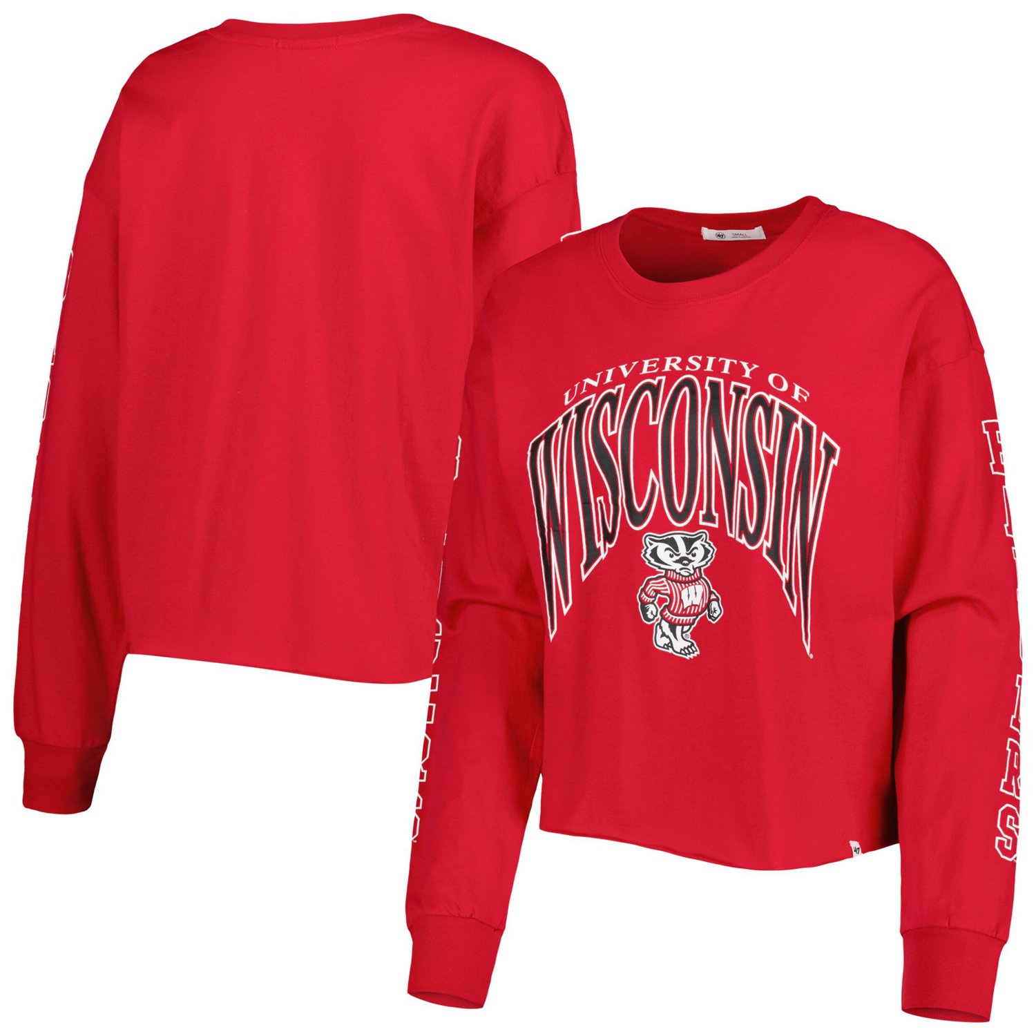 '47 Wisconsin Badgers Parkway II Cropped Long Sleeve TShirt Academy