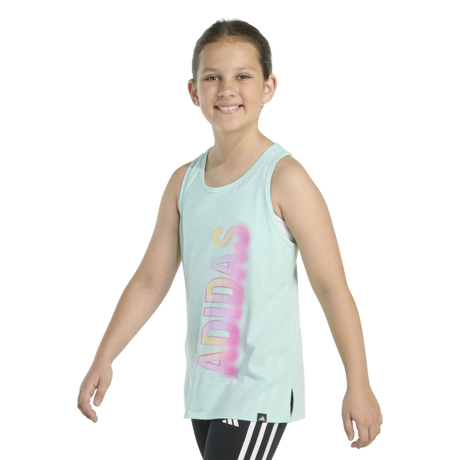 adidas Girls' Racerback Graphic Tank Top | Academy