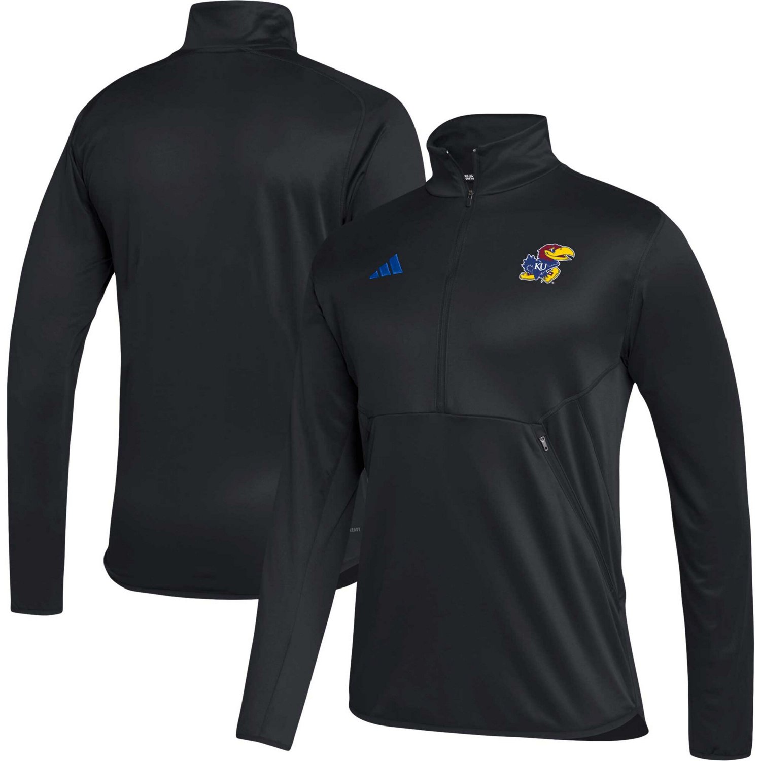 Adidas Kansas Jayhawks 2023 Sideline Aeroready Half-zip Top 