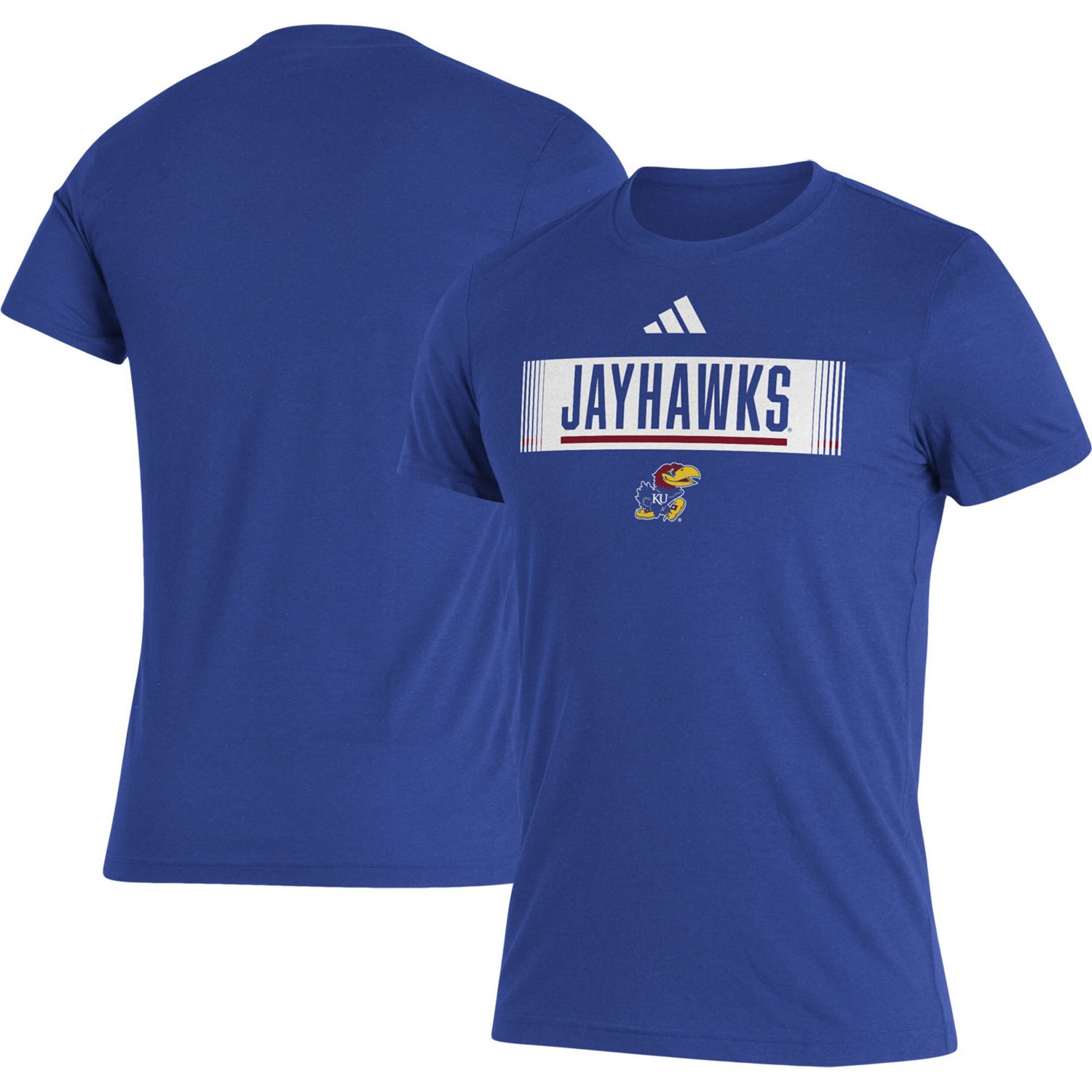 adidas Kansas Jayhawks Wordmark Tri-Blend T-Shirt | Academy