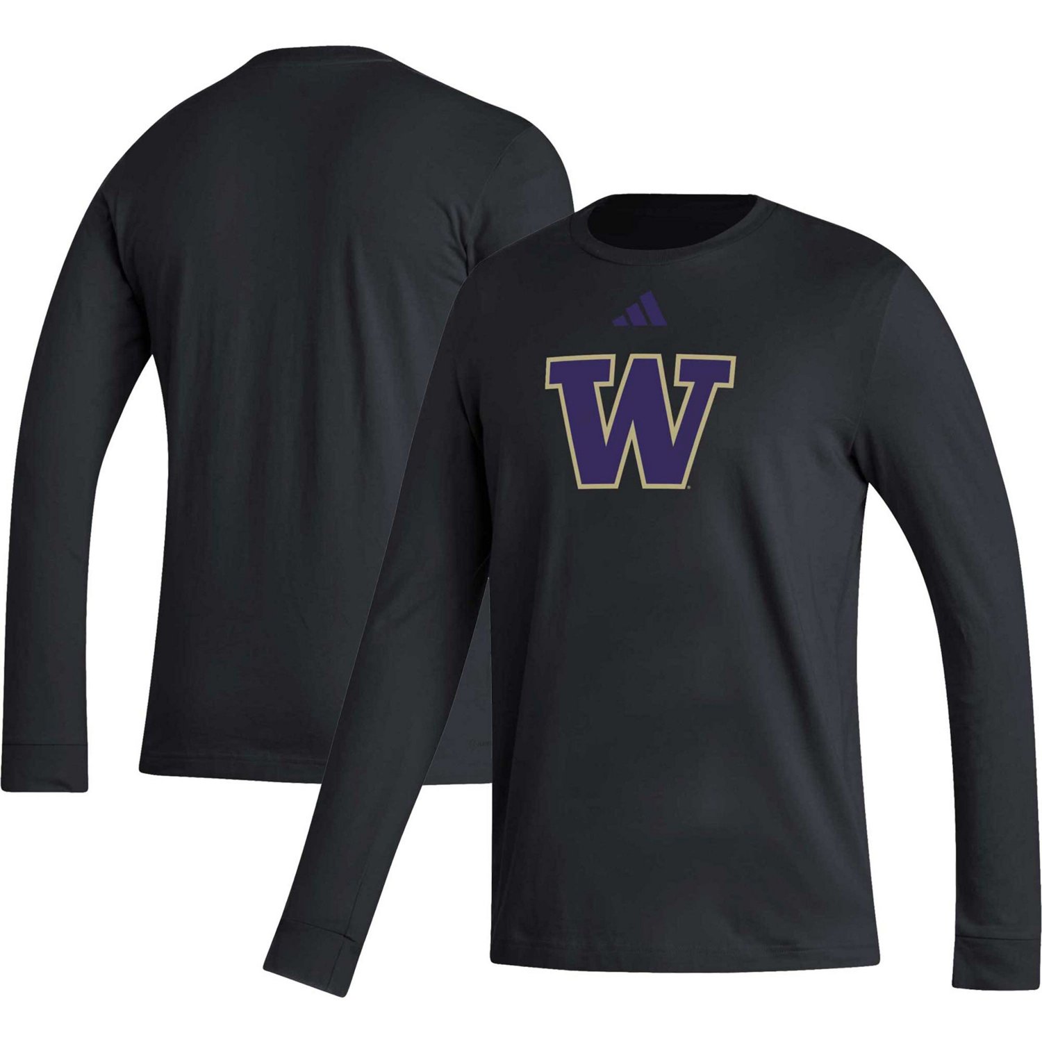 adidas Washington Huskies Locker Logo Fresh Long Sleeve T-Shirt | Academy